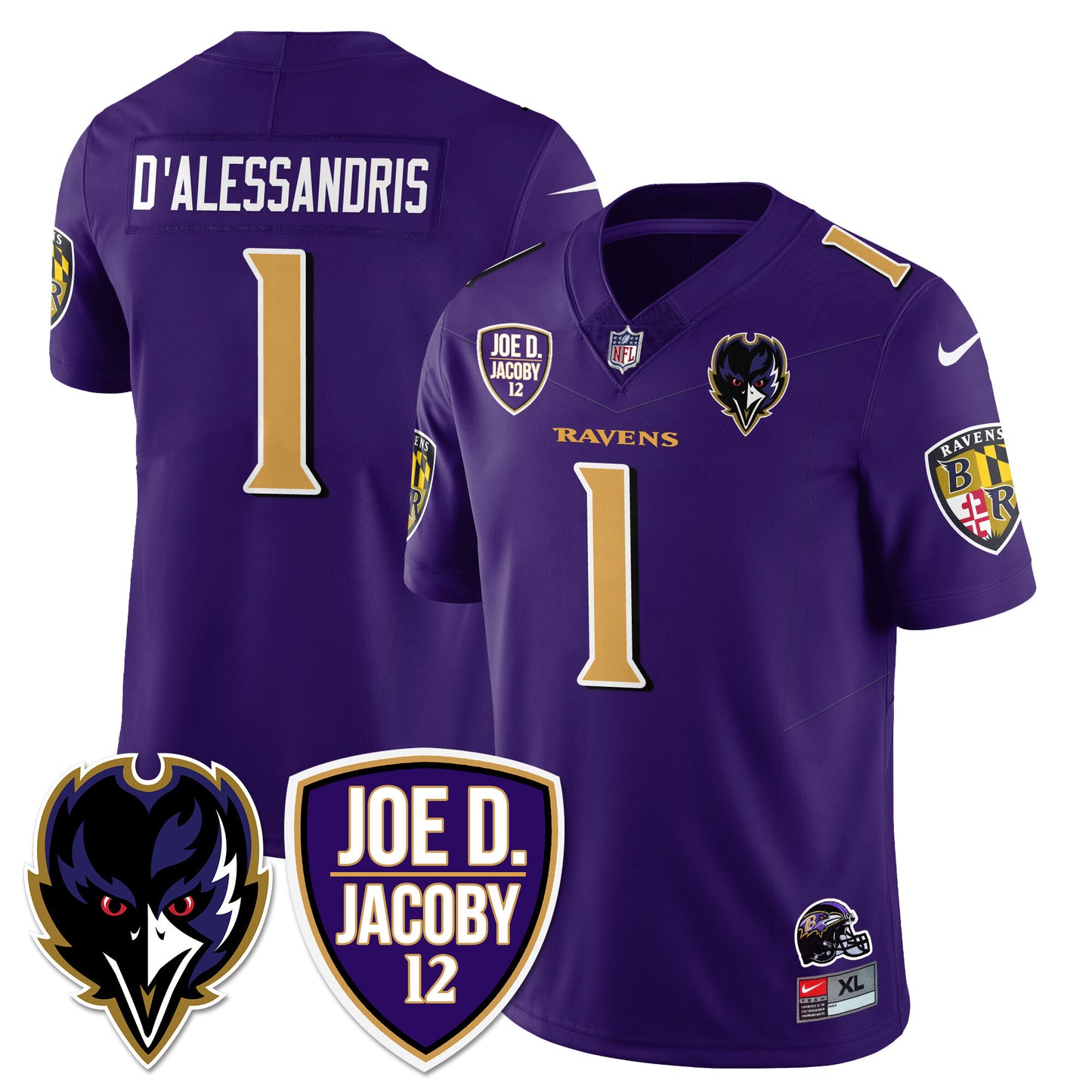 Ravens Purple Rising 2024 Vapor Limited Jersey - All Stitched