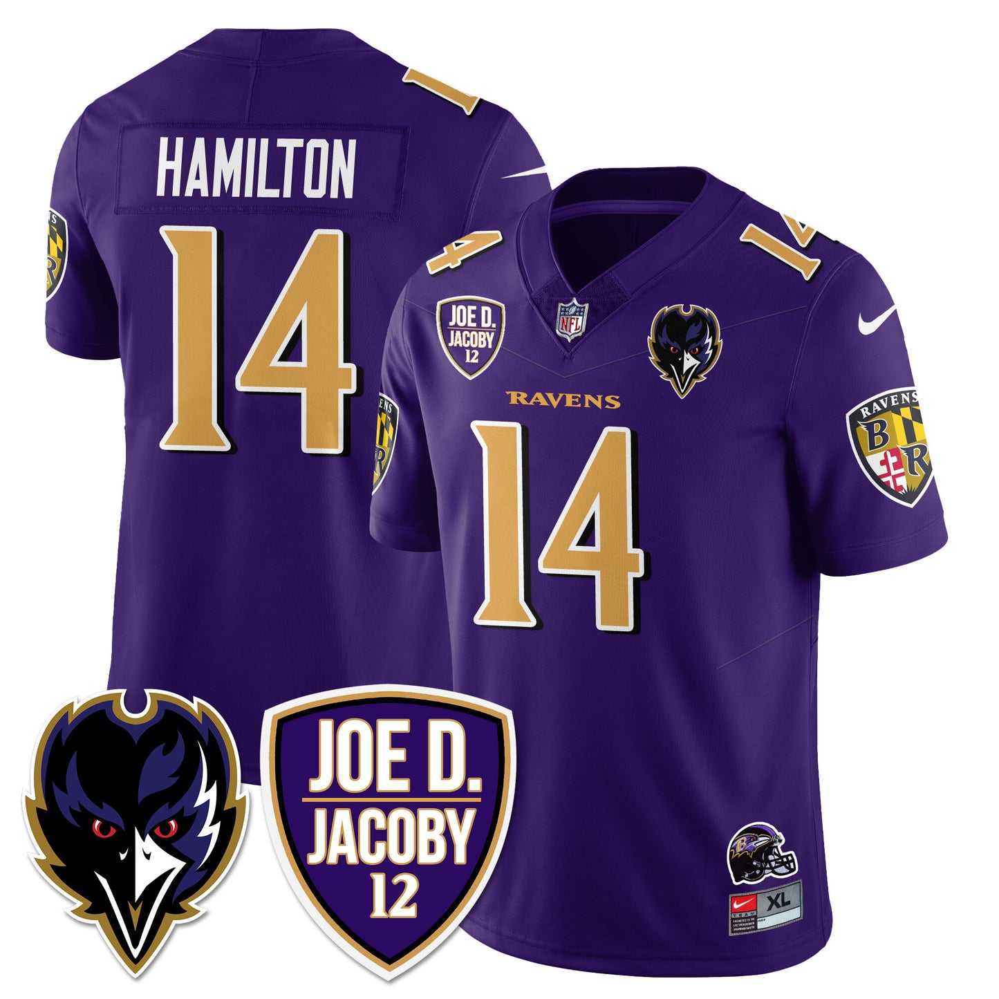 Ravens Purple Rising 2024 Vapor Limited Jersey - All Stitched