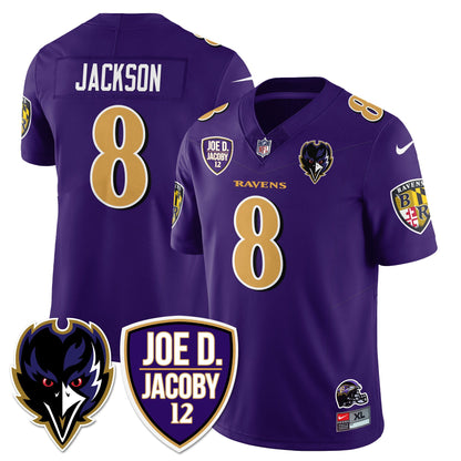 Ravens Purple Rising 2024 Vapor Limited Jersey - All Stitched