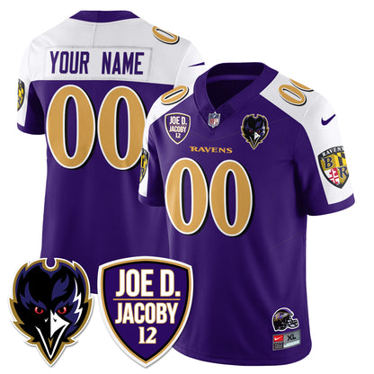 Men's Ravens Purple Rising 2024 Vapor Limited Jersey - All Stitched