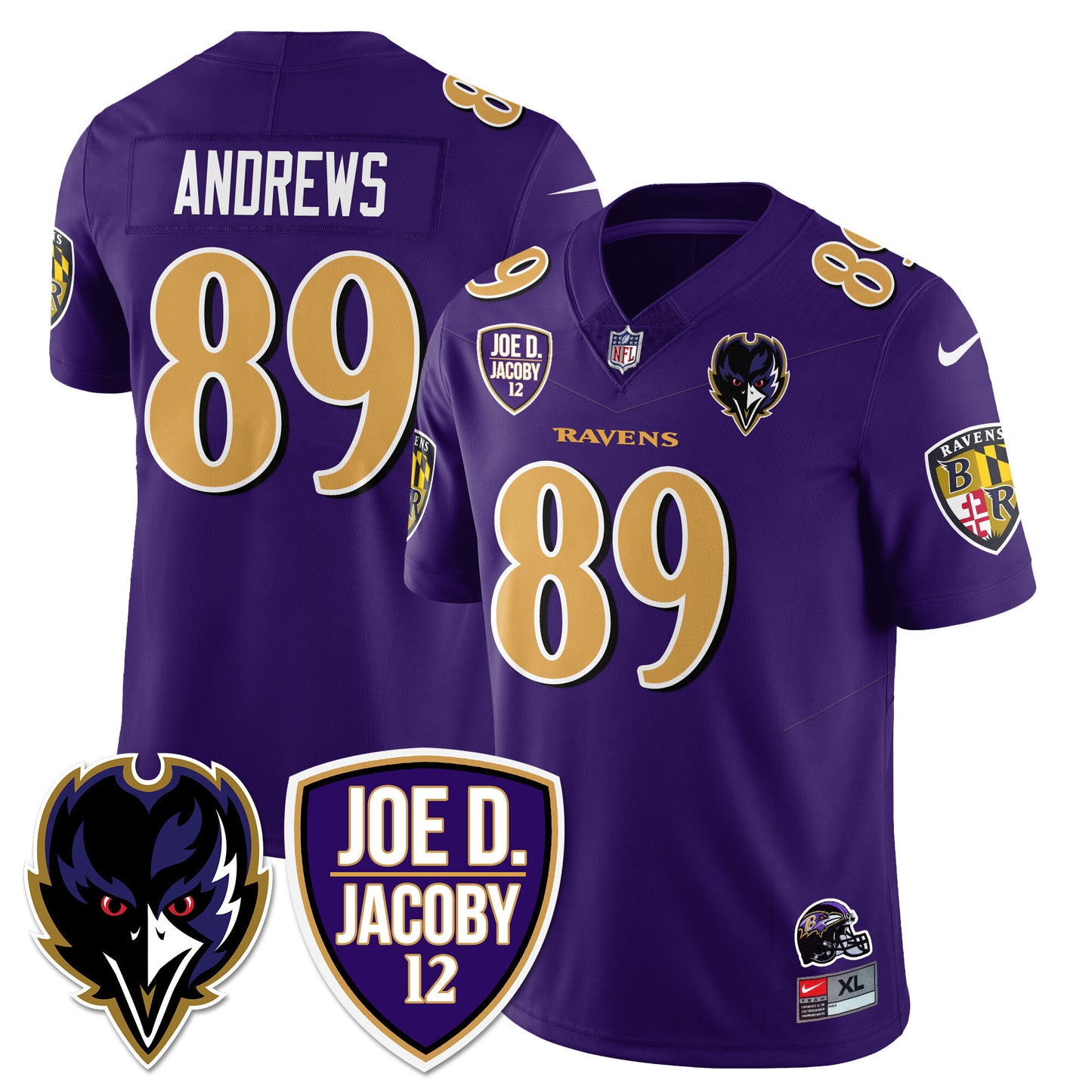 Ravens Purple Rising 2024 Vapor Limited Jersey - All Stitched