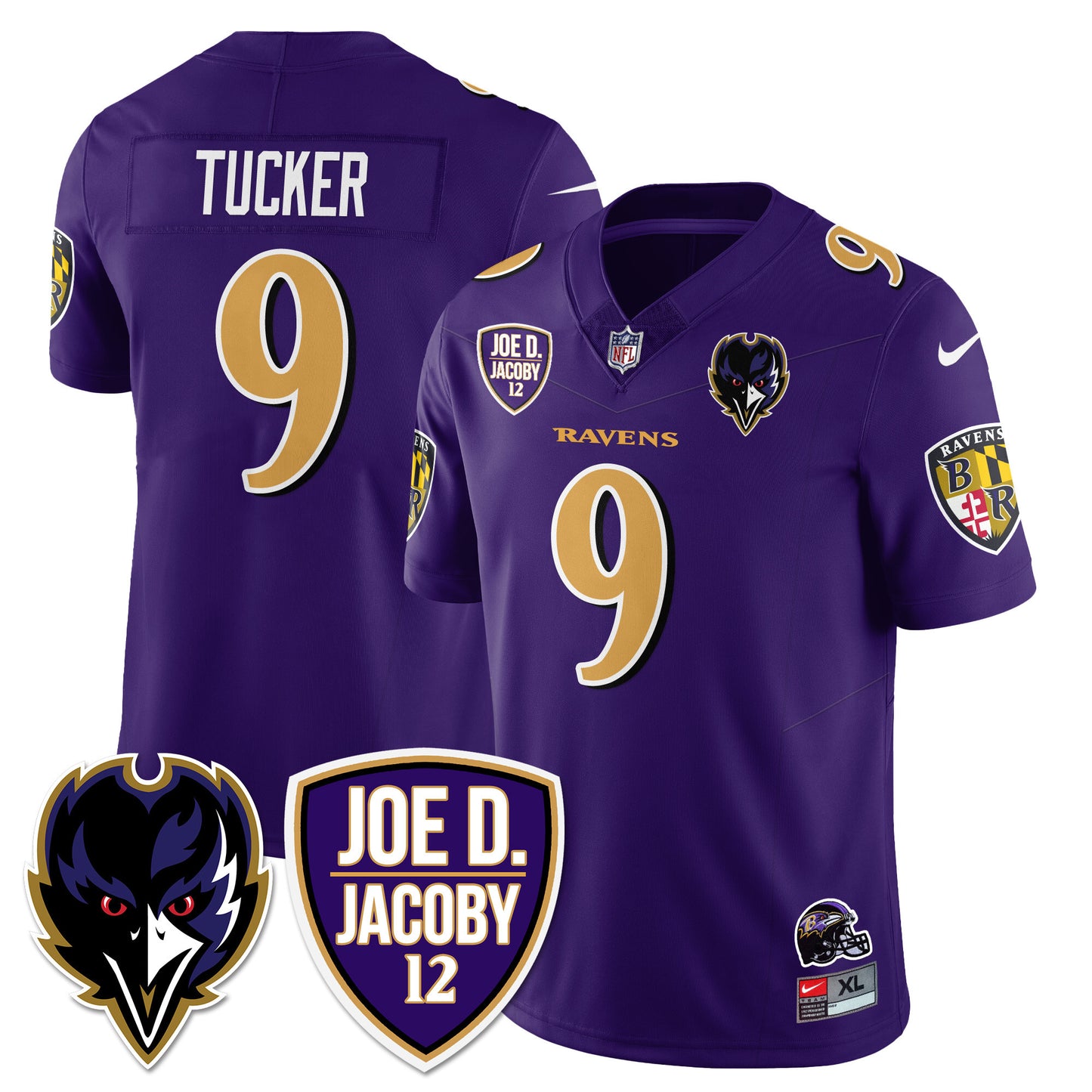 Ravens Purple Rising 2024 Vapor Limited Jersey - All Stitched