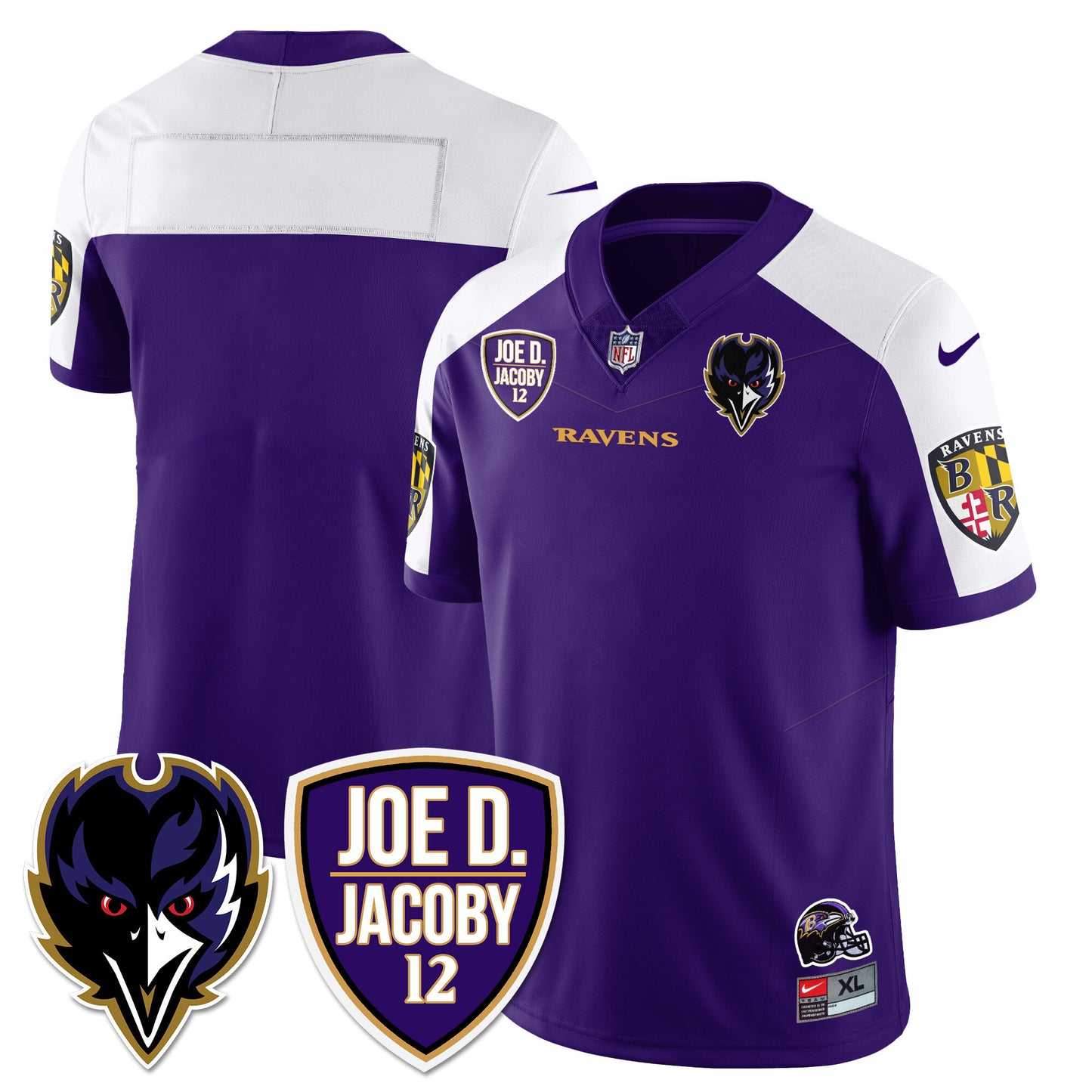 Ravens Purple Rising 2024 Vapor Limited Jersey - All Stitched