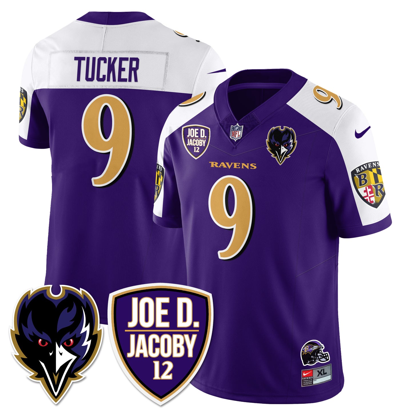 Ravens Purple Rising 2024 Vapor Limited Jersey - All Stitched