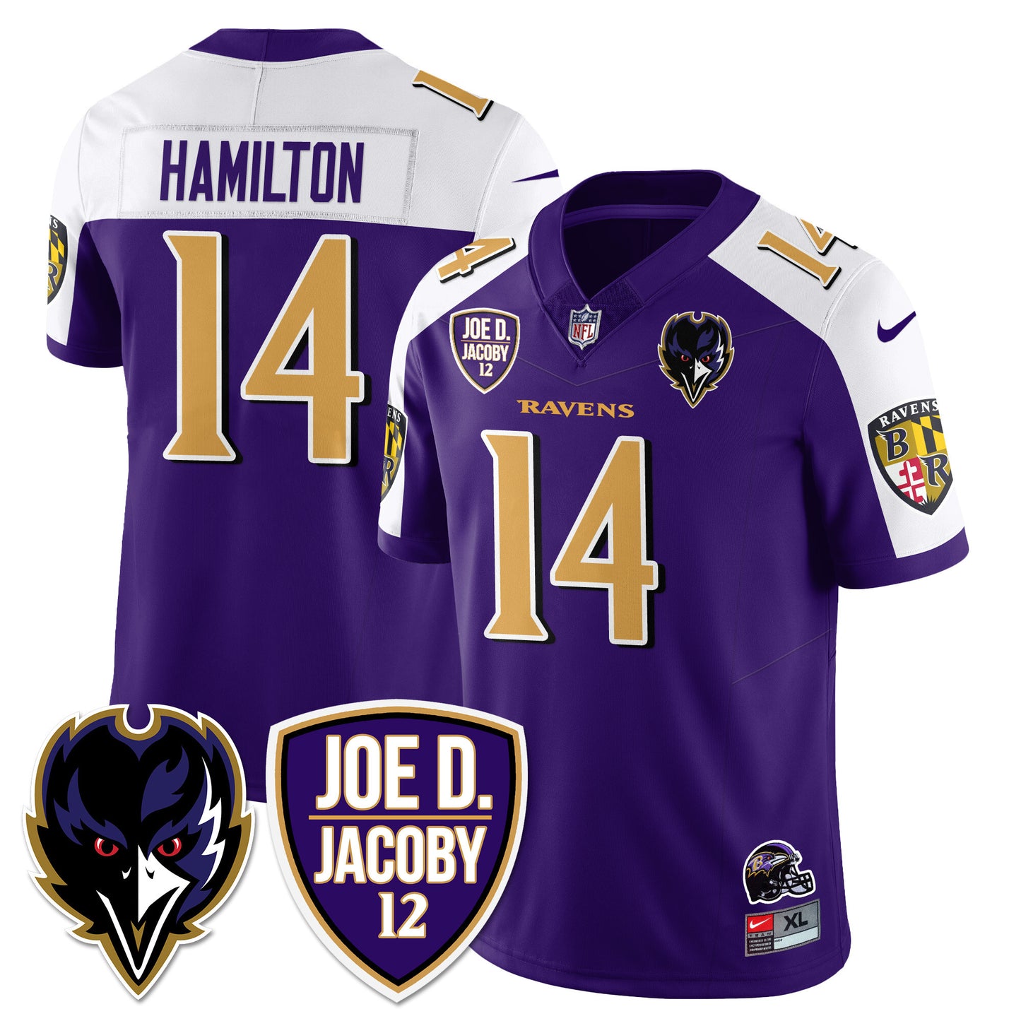 Ravens Purple Rising 2024 Vapor Limited Jersey - All Stitched