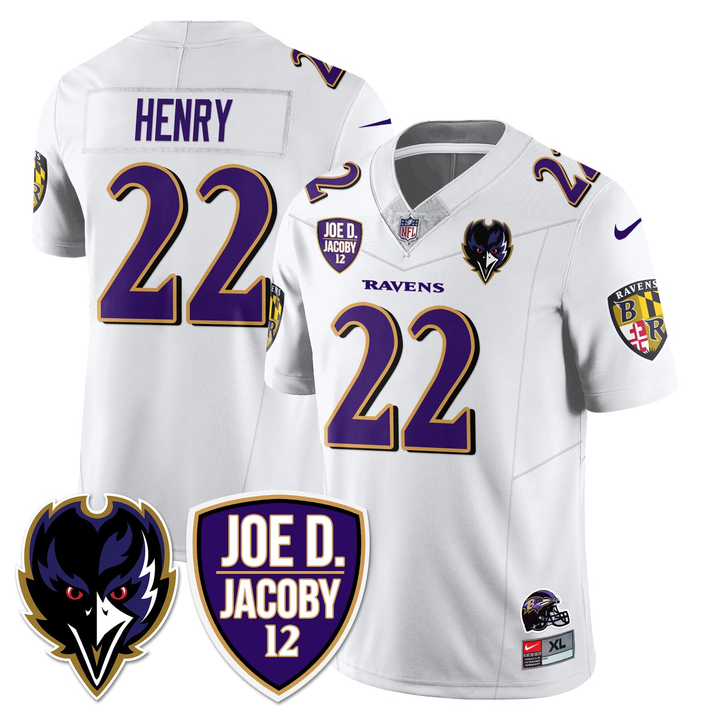 Ravens Purple Rising 2024 Vapor Limited Jersey - All Stitched