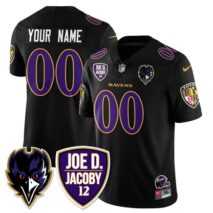 Custom Ravens Purple Rising 2024 Vapor Limited Jersey - All Stitched