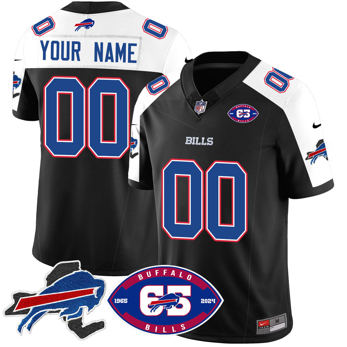 Custom Bills 1959 - 2024 - The Bills Jersey - All Stitched