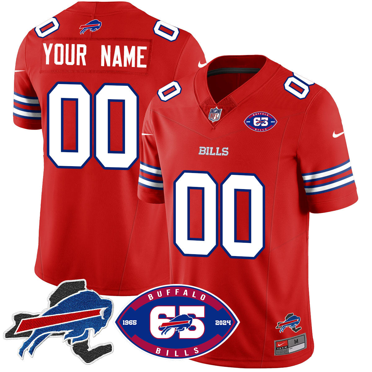 Custom Bills 1959 - 2024 - The Bills Jersey - All Stitched