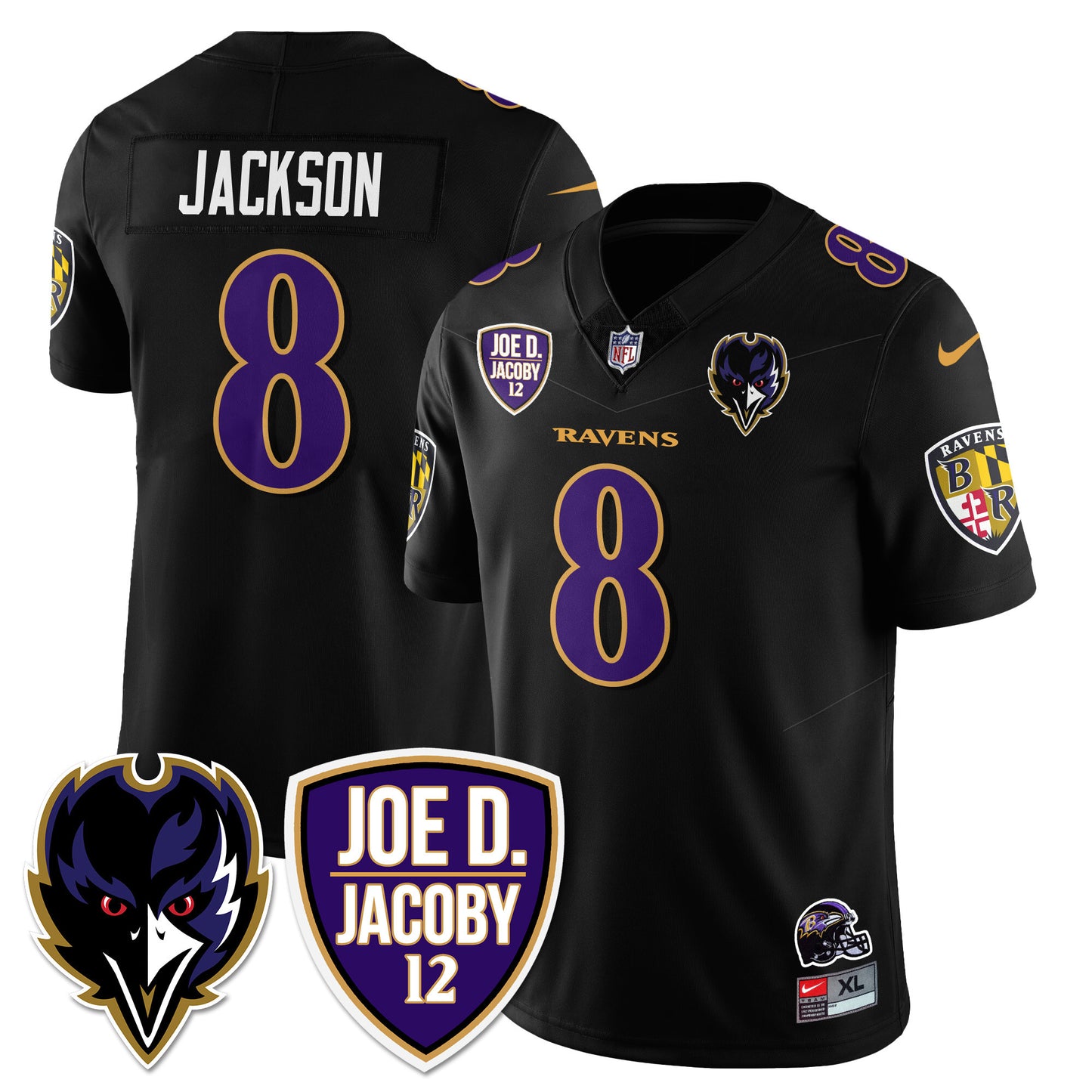 Ravens Purple Rising 2024 Vapor Limited Jersey - All Stitched