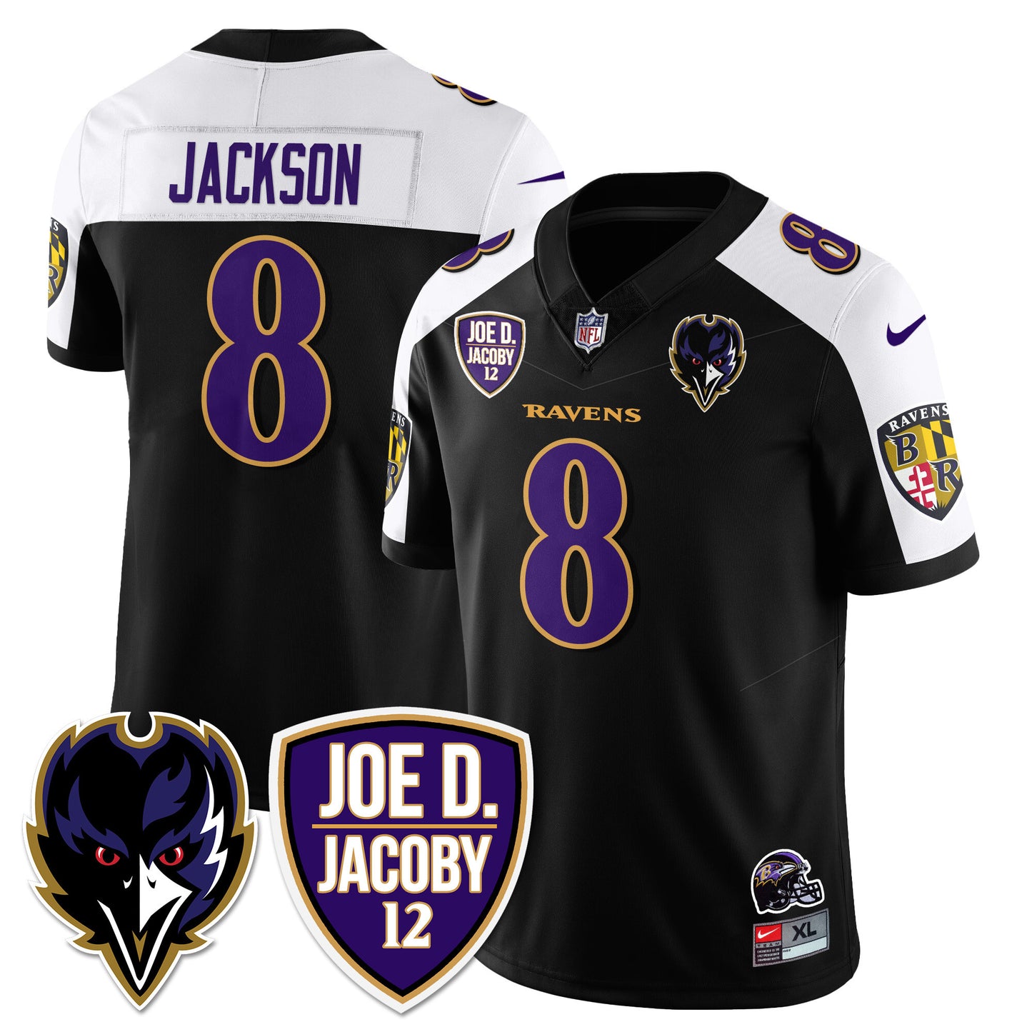 Ravens Purple Rising 2024 Vapor Limited Jersey - All Stitched