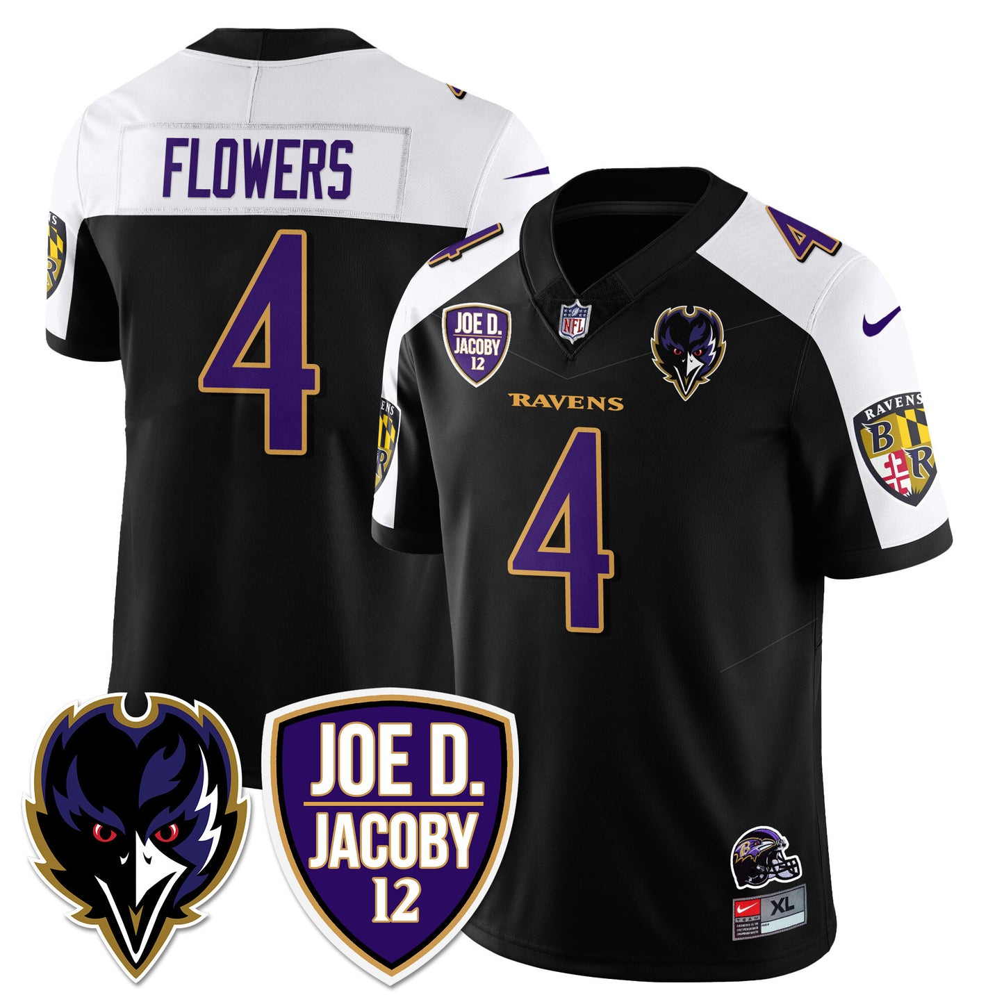 Ravens Purple Rising 2024 Vapor Limited Jersey - All Stitched