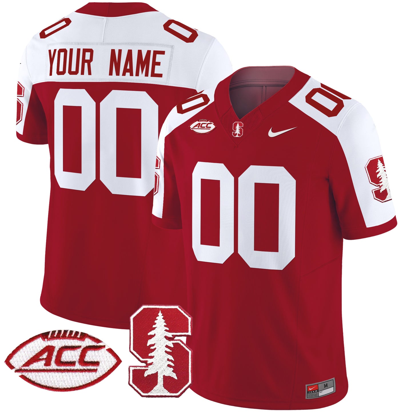 Stanford Cardinal 2024 ACC Patch Vapor Limited Custom Jersey - All Stitched