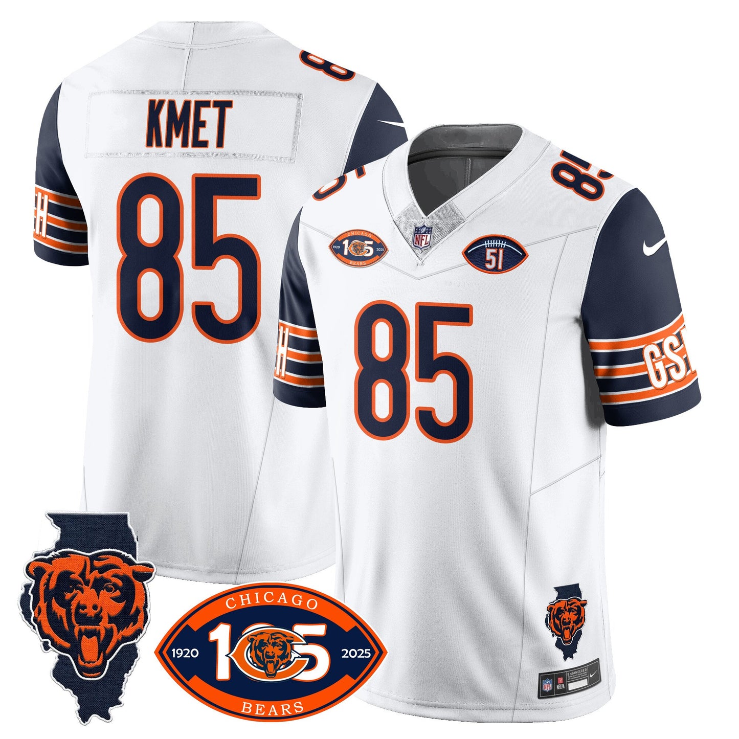 Bears 1920-2025 - The Bears Jersey - All Stitched