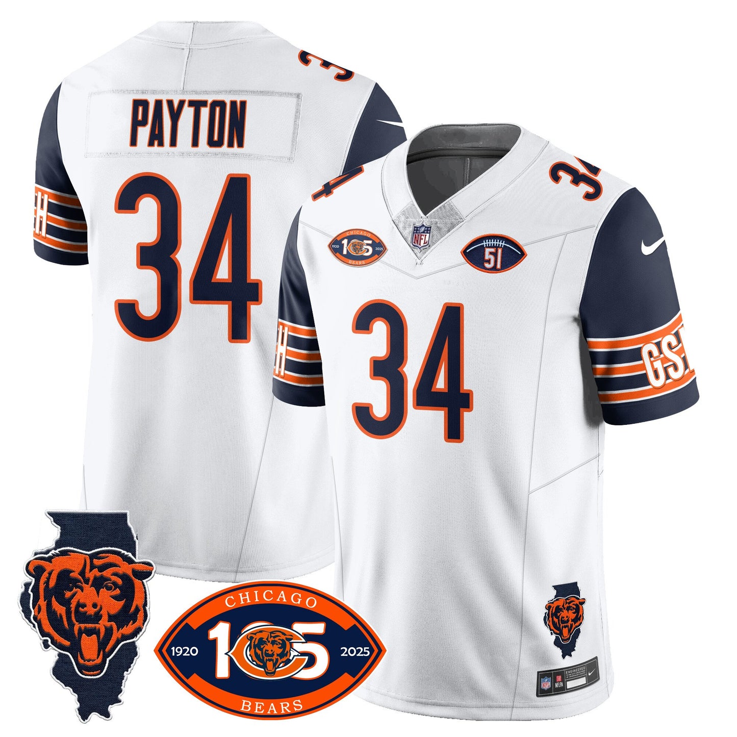 Bears 1920-2025 - The Bears Jersey - All Stitched