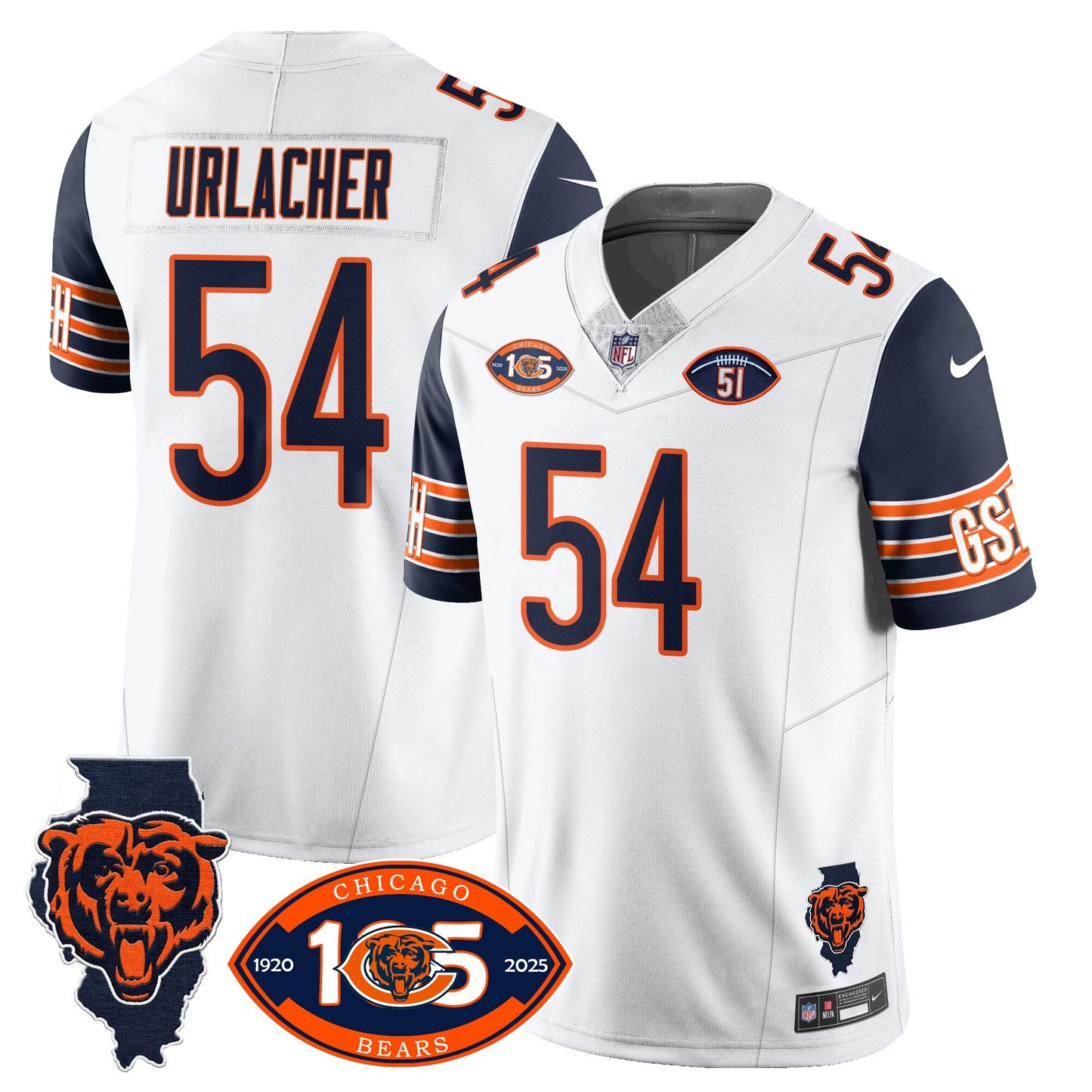 Bears 1920-2025 - The Bears Jersey - All Stitched