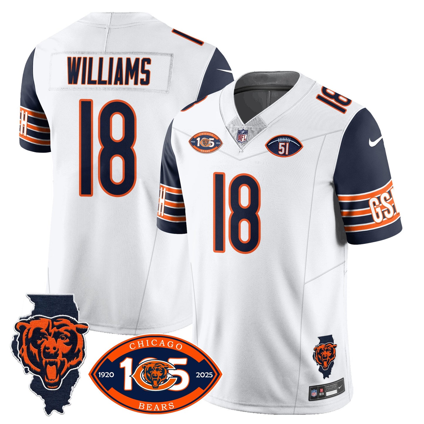 Bears 1920-2025 - The Bears Jersey - All Stitched