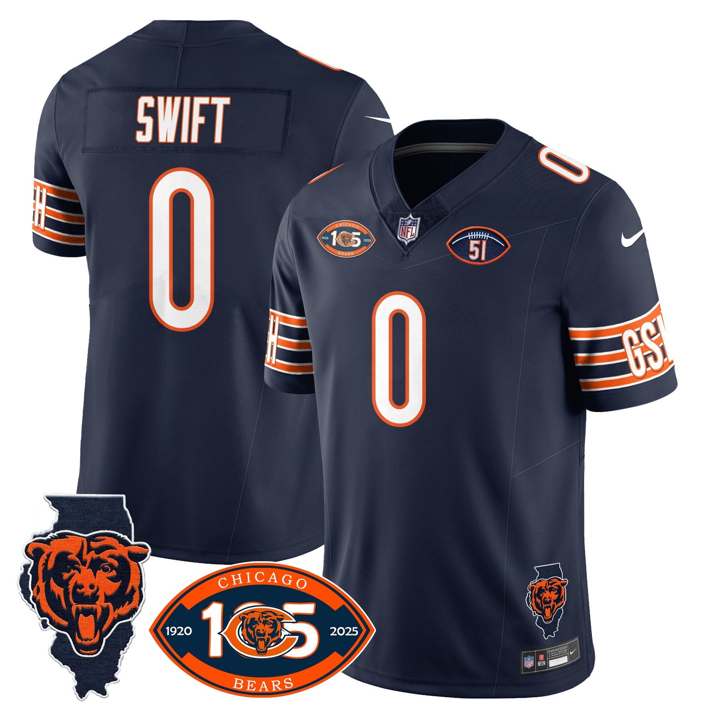 Bears 1920-2025 - The Bears Jersey - All Stitched