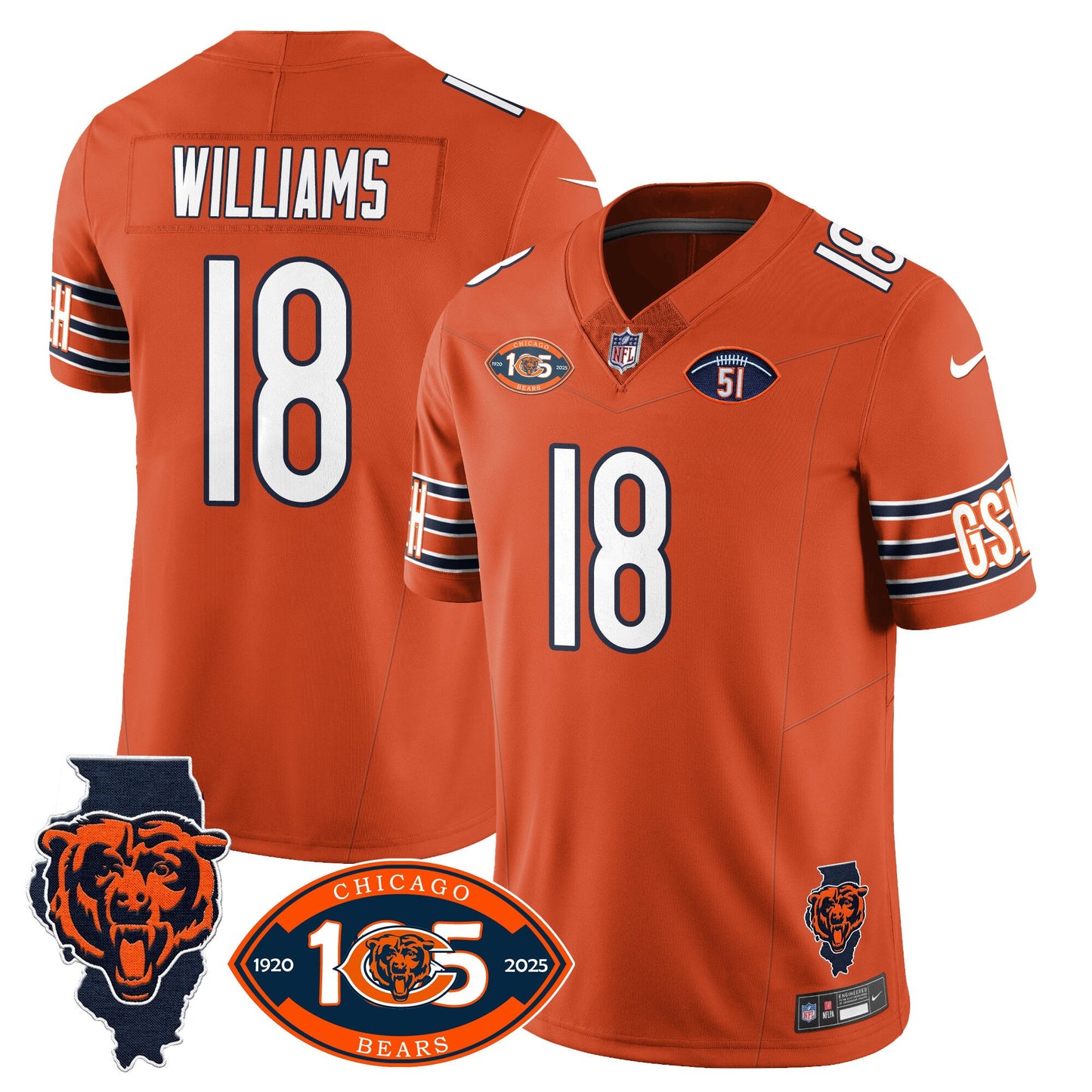 Bears 1920-2025 - The Bears Jersey - All Stitched