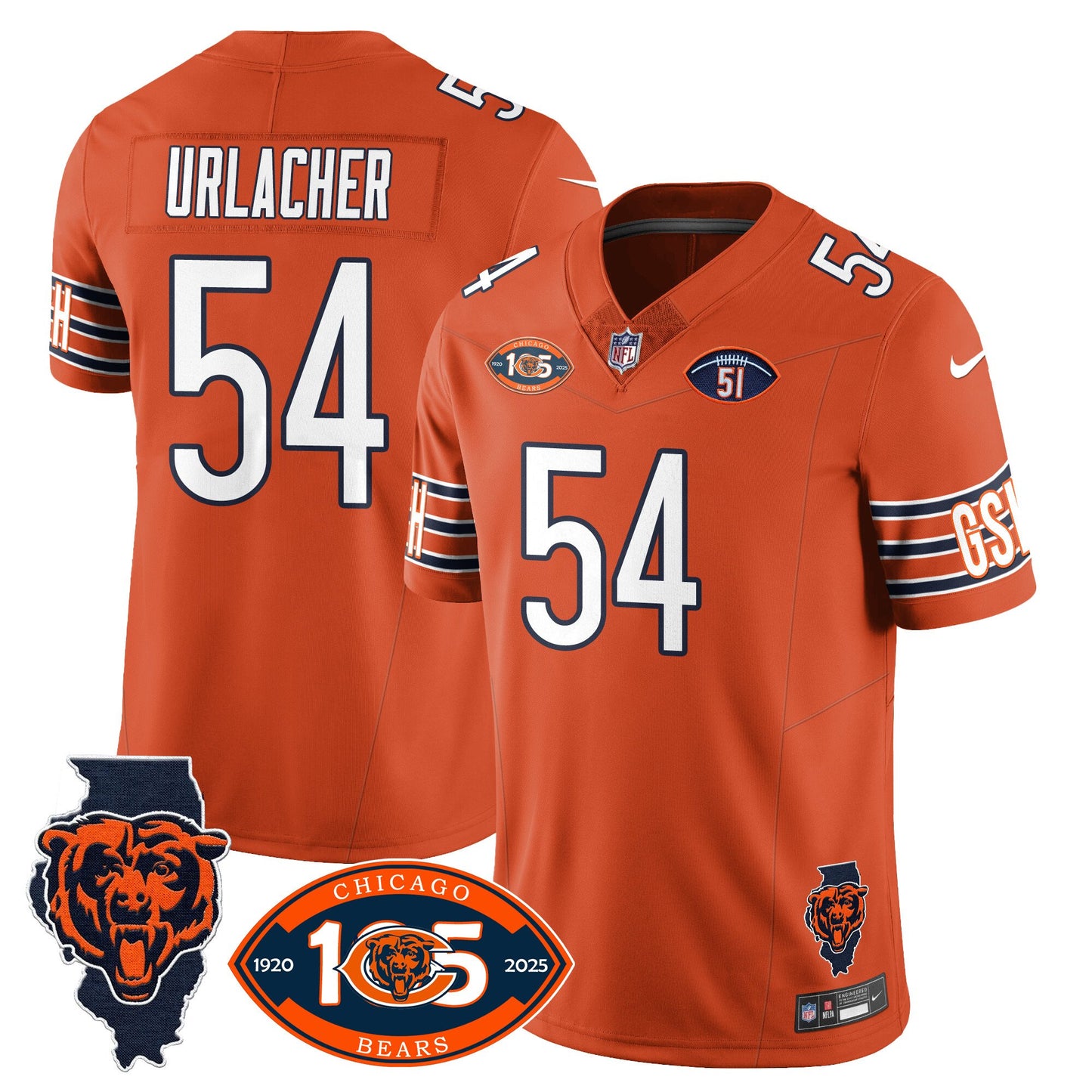 Bears 1920-2025 - The Bears Jersey - All Stitched