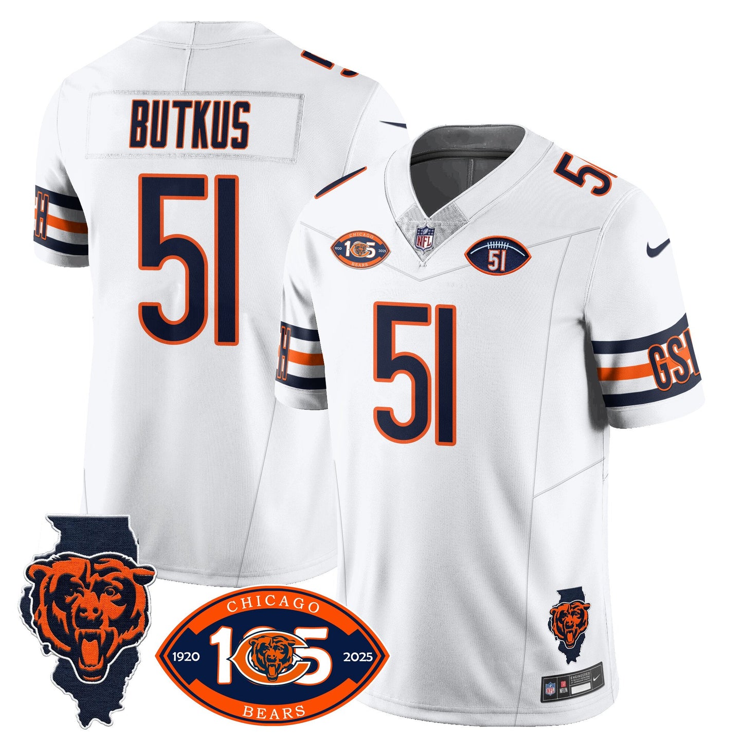 Bears 1920-2025 - The Bears Jersey - All Stitched