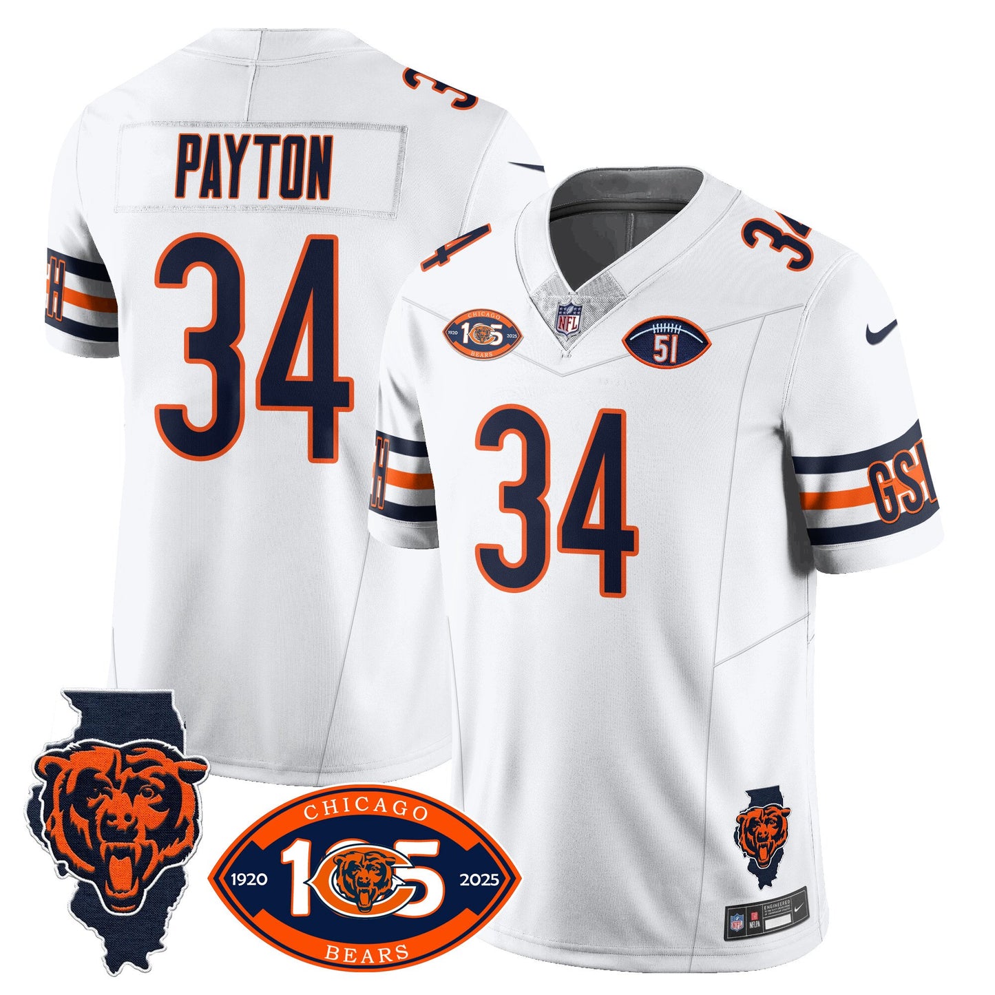 Bears 1920-2025 - The Bears Jersey - All Stitched