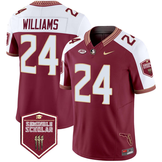 Florida State Seminoles 2024 Seminole Scholar Patch Vapor Limited Jersey - All Stitched