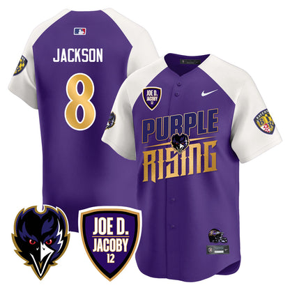 Ravens Purple Rising 2024 Vapor Limited Baseball Jersey - All Stitched