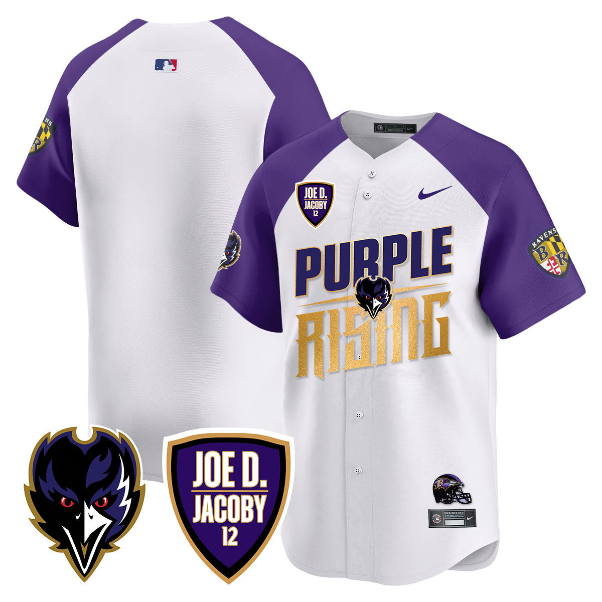 Ravens Purple Rising 2024 Vapor Limited Baseball Jersey - All Stitched