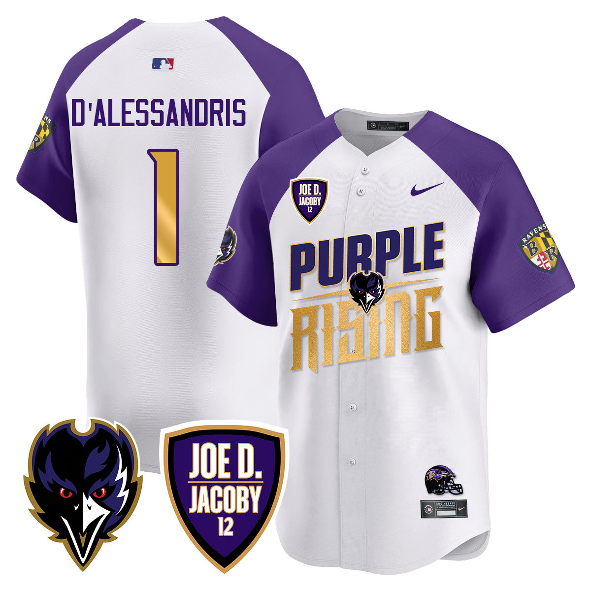 Ravens Purple Rising 2024 Vapor Limited Baseball Jersey - All Stitched