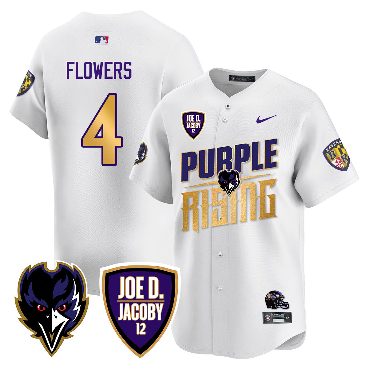 Ravens Purple Rising 2024 Vapor Limited Baseball Jersey - All Stitched