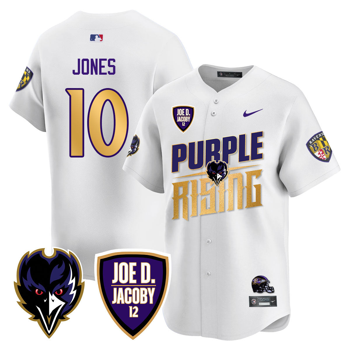 Ravens Purple Rising 2024 Vapor Limited Baseball Jersey - All Stitched