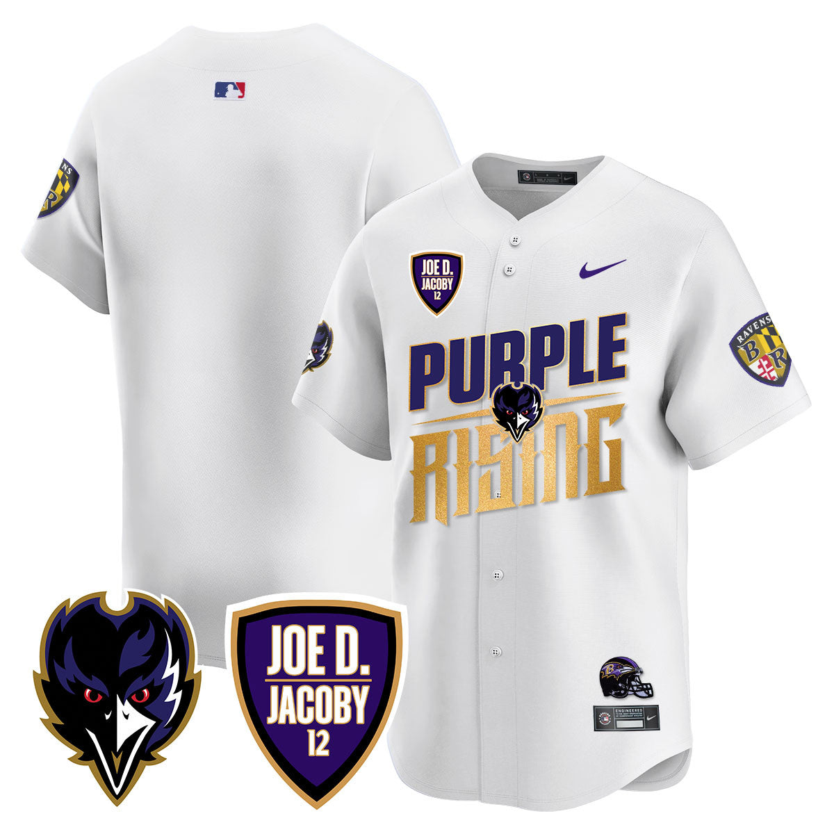 Ravens Purple Rising 2024 Vapor Limited Baseball Jersey - All Stitched