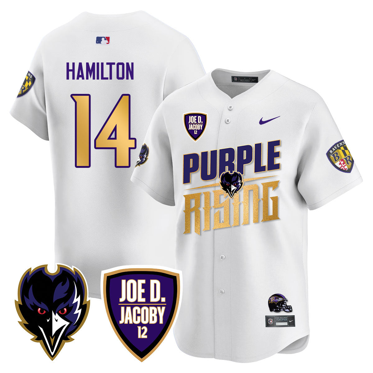 Ravens Purple Rising 2024 Vapor Limited Baseball Jersey - All Stitched