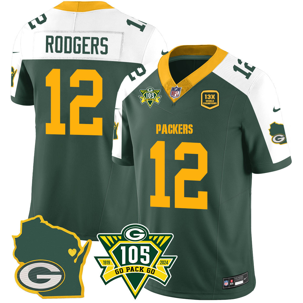 Packers 1919-2024 - The Packers Jersey - All Stitched