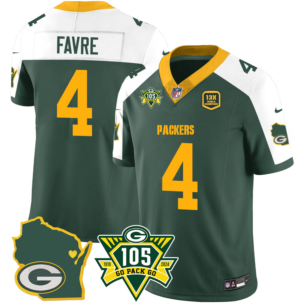 Packers 1919-2024 - The Packers Jersey - All Stitched