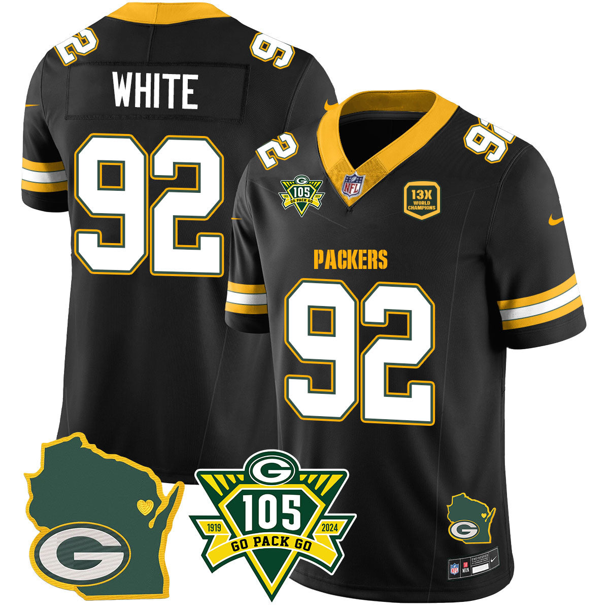 Packers 1919-2024 - The Packers Jersey - All Stitched