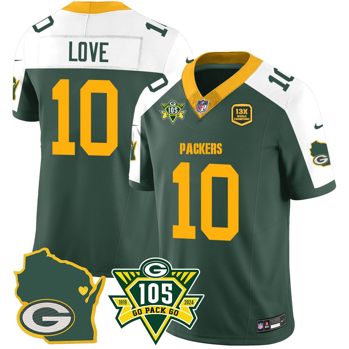 Packers 1919-2024 - The Packers Jersey - All Stitched