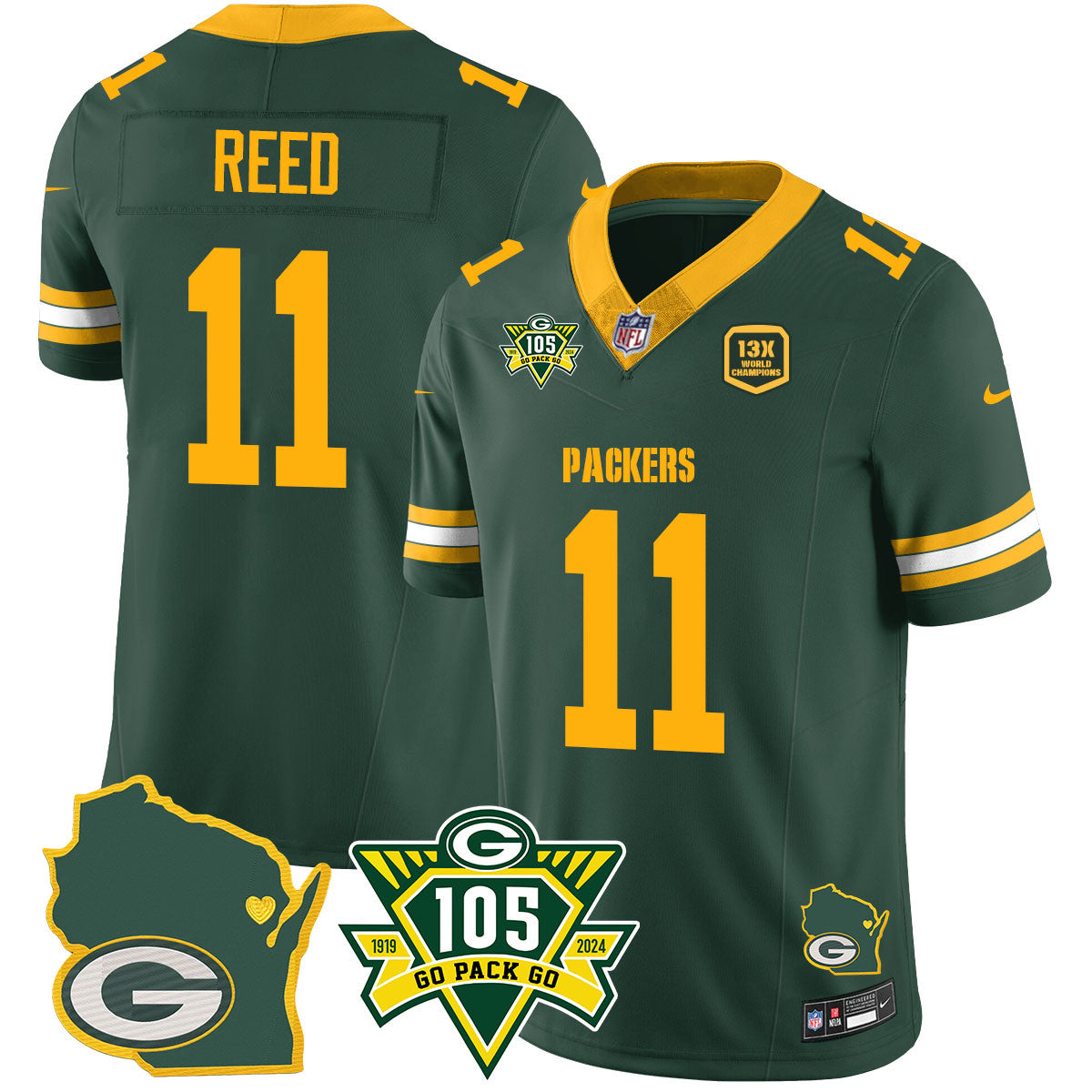 Packers 1919-2024 - The Packers Jersey - All Stitched