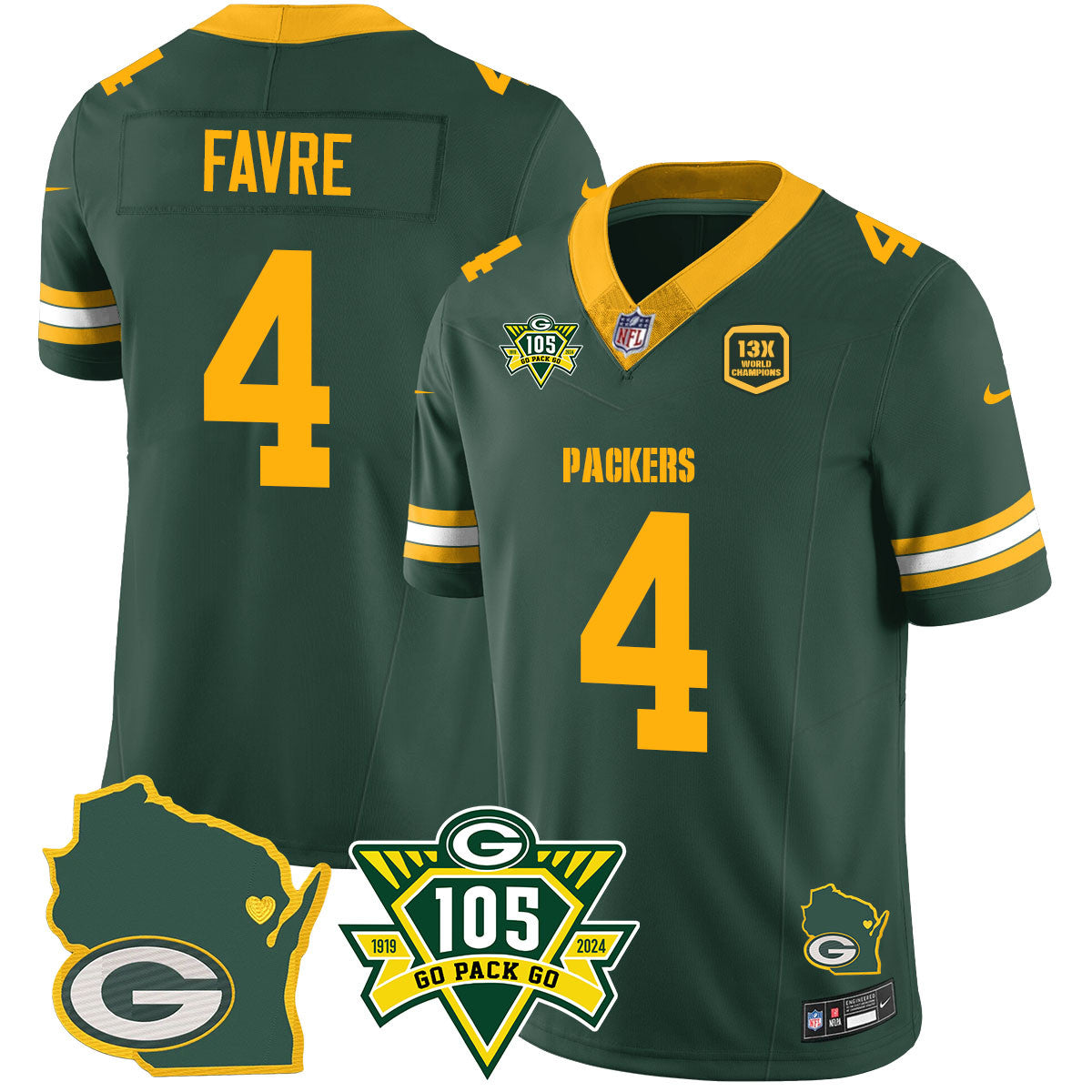 Packers 1919-2024 - The Packers Jersey - All Stitched