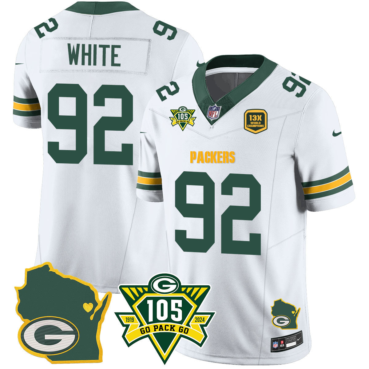 Packers 1919-2024 - The Packers Jersey - All Stitched