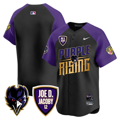 Ravens Purple Rising 2024 Vapor Limited Baseball Jersey - All Stitched