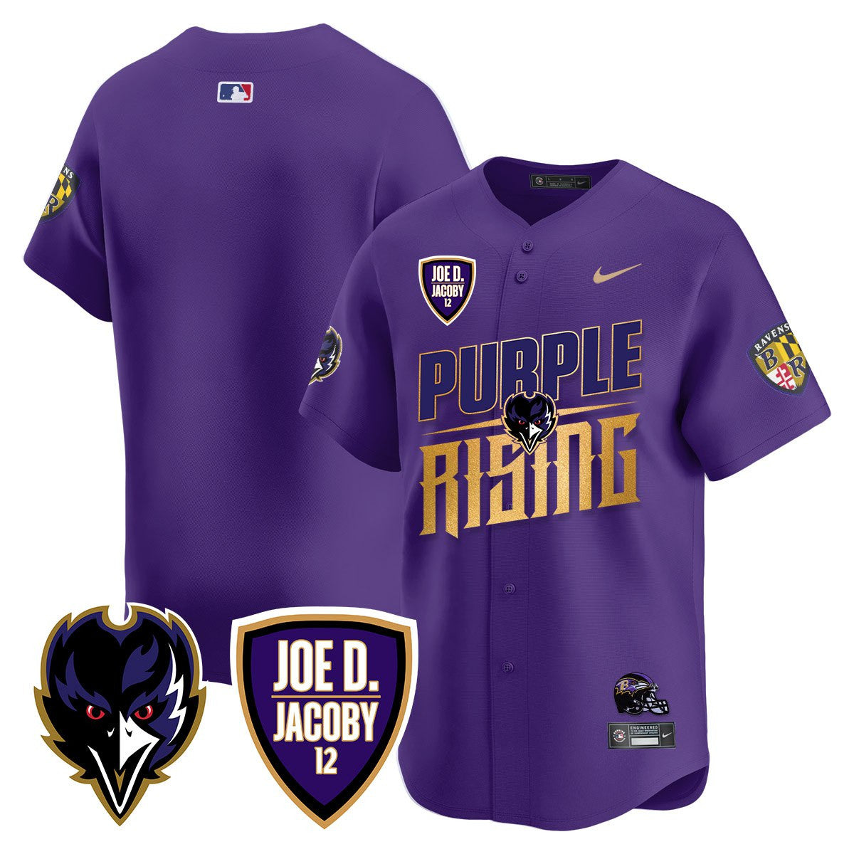 Ravens Purple Rising 2024 Vapor Limited Baseball Jersey - All Stitched