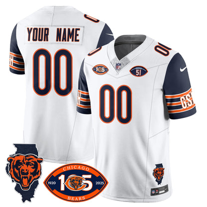 Custom Bears 1920-2025 - The Bears Jersey - All Stitched