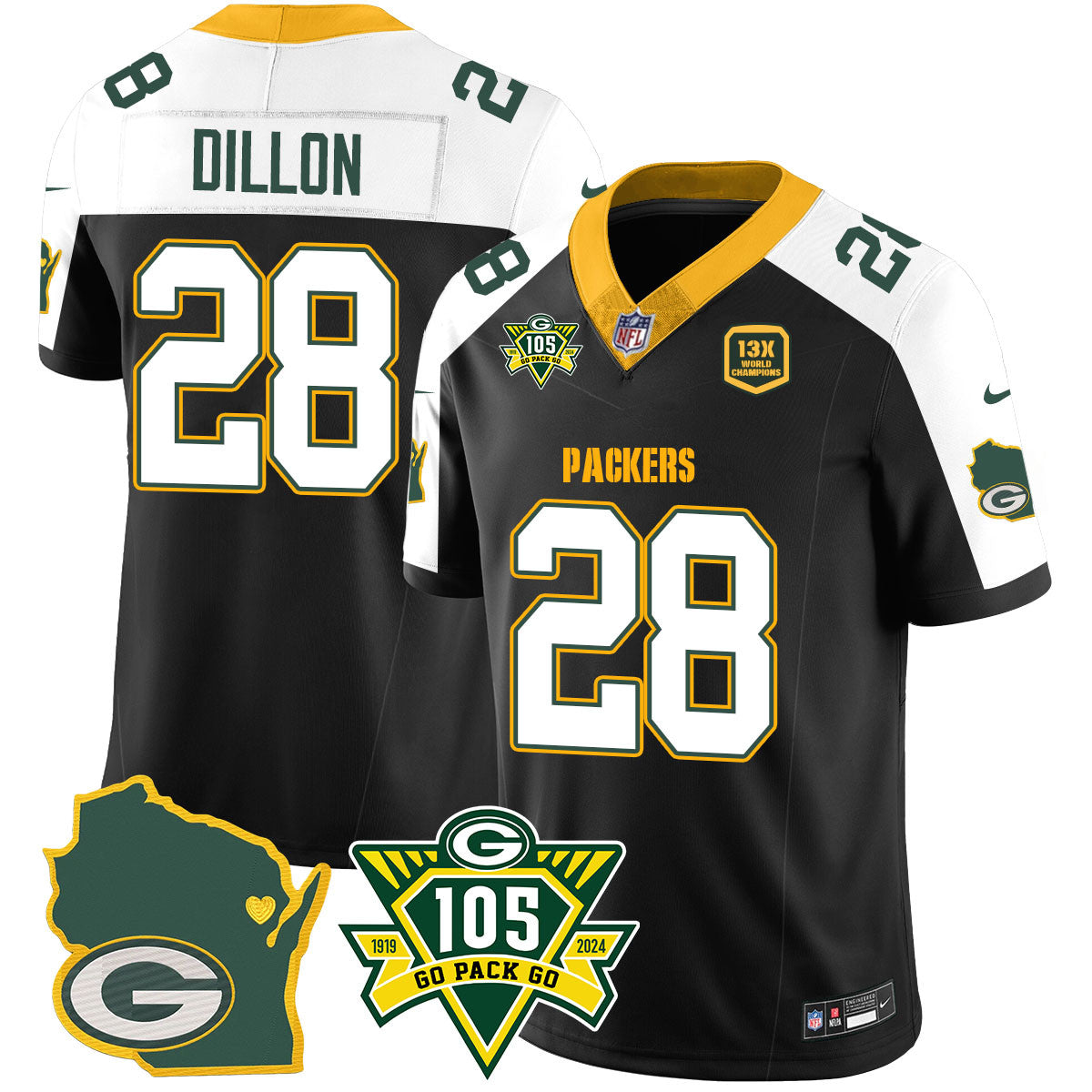 Packers 1919-2024 - The Packers Jersey - All Stitched