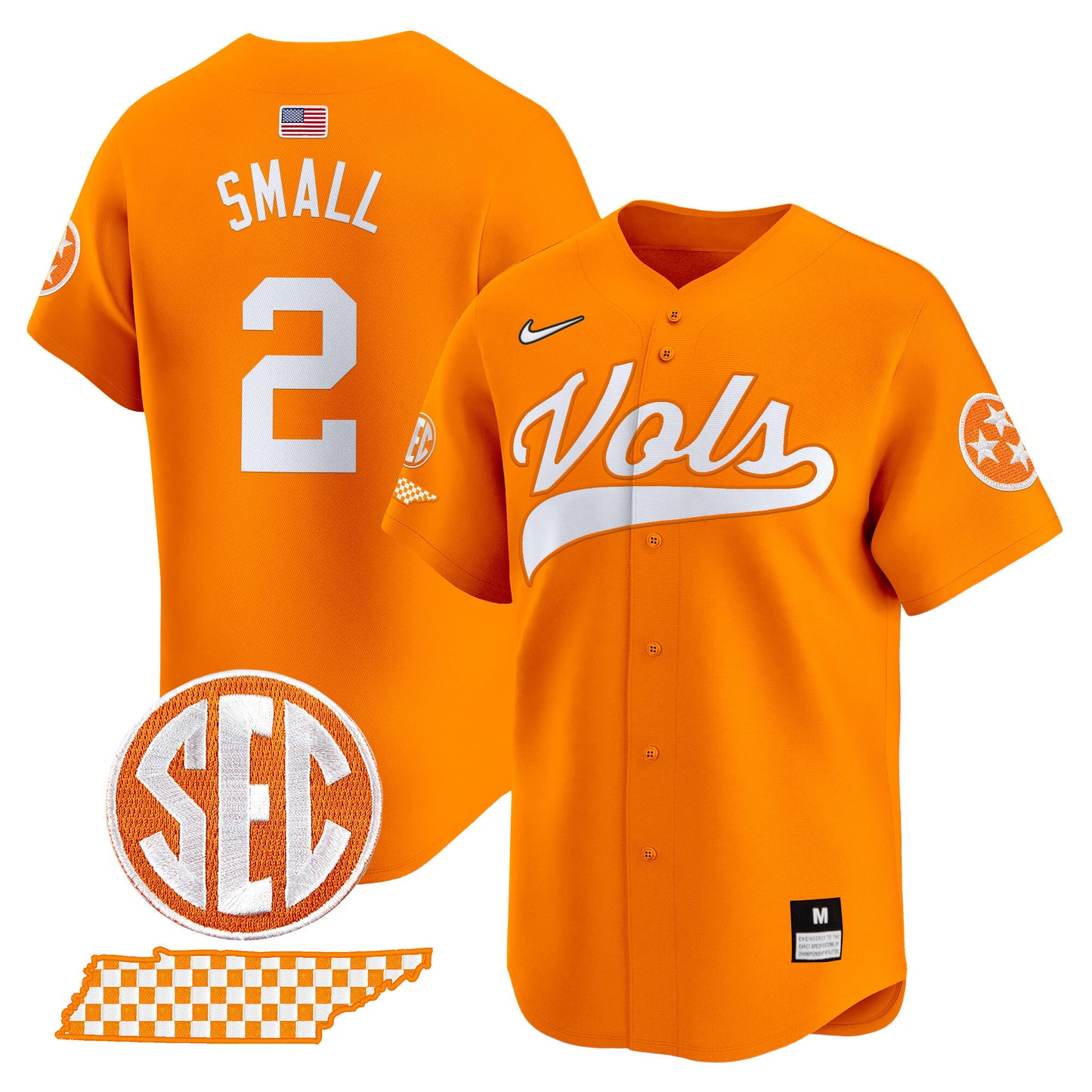 Tennessee Volunteers 2024 Vapor Premier Limited Baseball Jersey - All Stitched