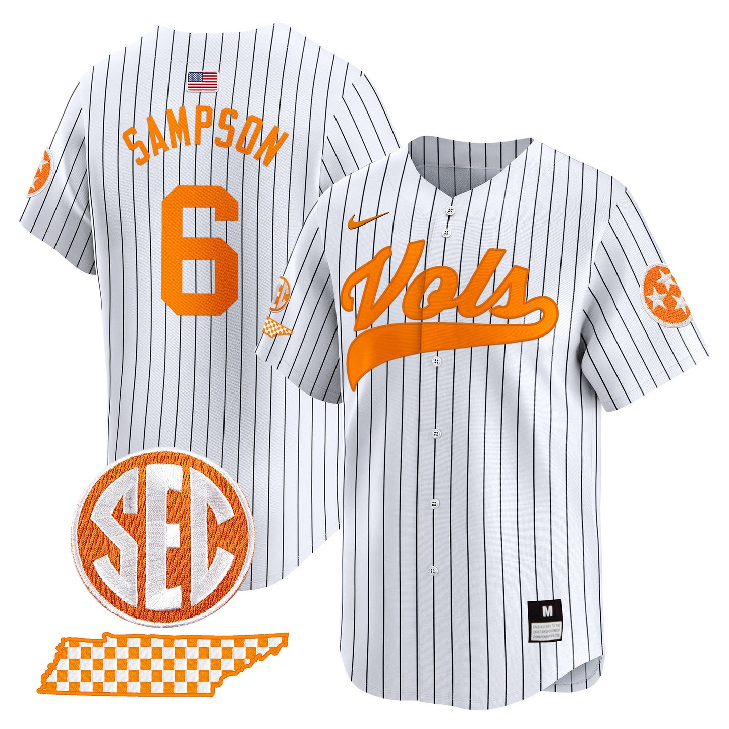 Tennessee Volunteers 2024 Vapor Premier Limited Baseball Jersey - All Stitched