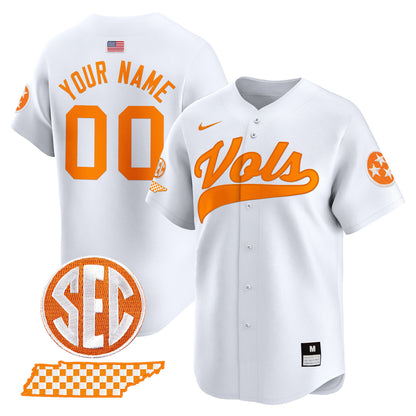 Tennessee Volunteers 2024 Vapor Premier Limited Baseball Custom Jersey - All Stitched