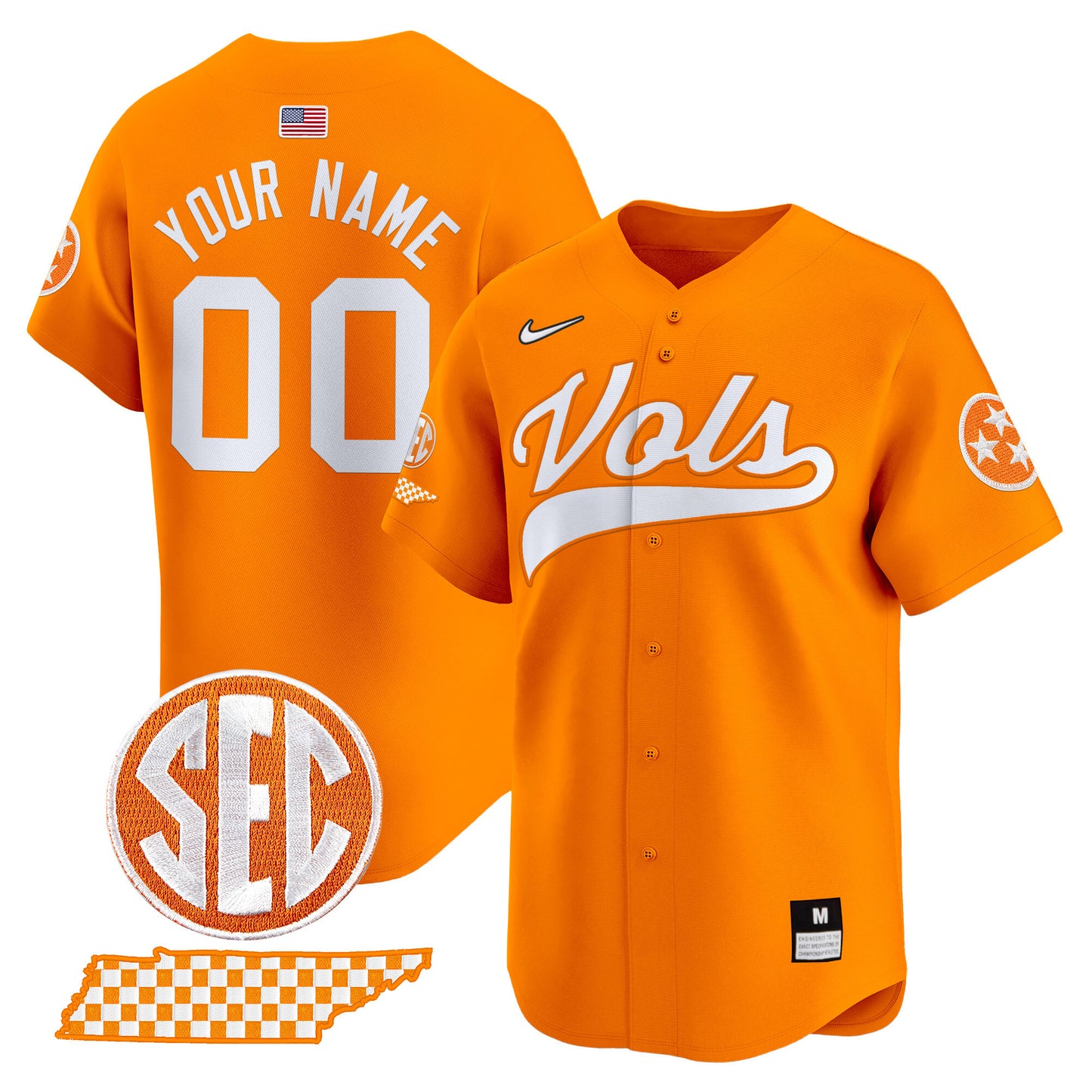 Tennessee Volunteers 2024 Vapor Premier Limited Baseball Custom Jersey - All Stitched