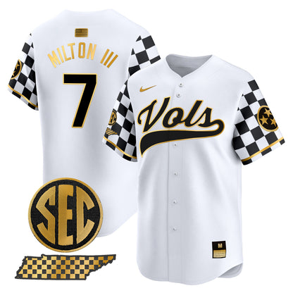 Tennessee Volunteers Checkerboard 2024 Vapor Premier Limited Baseball Jersey - All Stitched